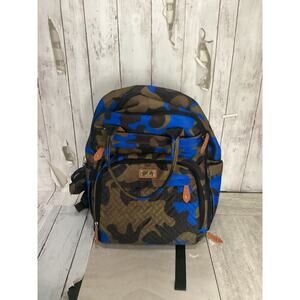 Babbleroo Diaper Bag Backpack Camo Blue Baby Essentials Travel Bag